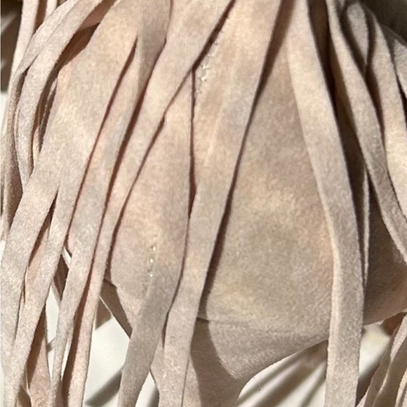 Cream Fringed Heels - Picture 4 of 6